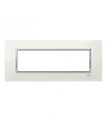 Abb Abdeckrahmen Square Lucent weiß 7 Module 2CSY230455R0701