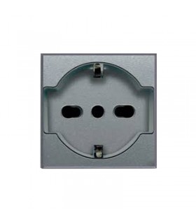 Schuko-steckdose Ave Allumia System 44 Uuniversale Unel Bypass 10/16A 443090/15TS
