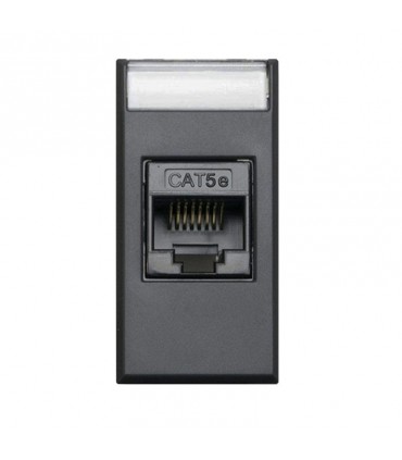 Daten-port, Ave-Tekla RJ45 CAT.5E UTP schwarz 1 modul 445027C5E