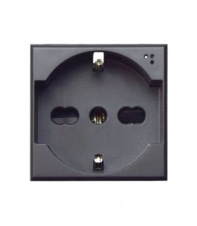 Schuko-steckdose Ave Tekla bypass 10/16A farbe schwarz 445090/15TS