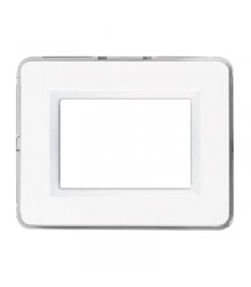 Abdeckrahmen Ave Personal System 44 technopolymer 3 module, weiß 44P03B