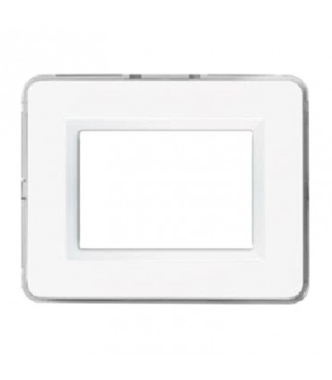 Abdeckrahmen Ave Personal System 44 technopolymer 3 module, weiß 44P03B