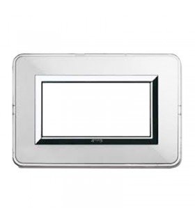 Abdeckrahmen Ave Personal System 44 technopolymer 4 modulen aluminium natur 44P04ALS