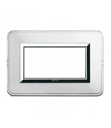 Abdeckrahmen Ave Personal System 44 technopolymer 4 modulen aluminium natur 44P04ALS