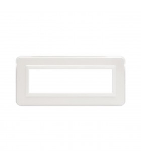 Abdeckrahmen Ave Personal System 44 technopolymer 7 module, weiß 44P07B