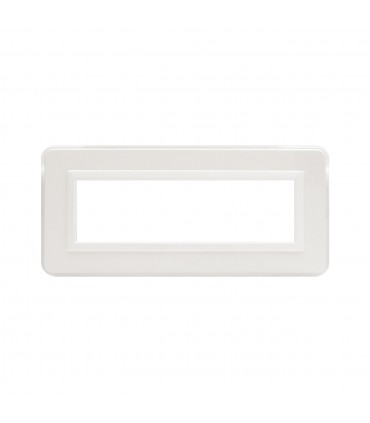 Abdeckrahmen Ave Personal System 44 technopolymer 7 module, weiß 44P07B