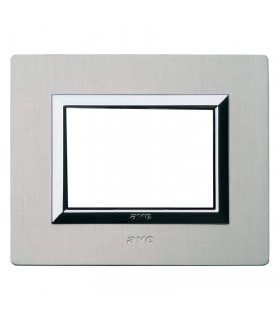 Abdeckrahmen Ave Wahre System 44 Aluminium-3 module, aluminium natur, gebürstet 44PA3ALS