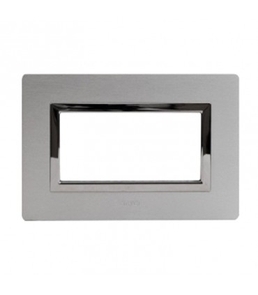 Abdeckrahmen Ave Wahre System 44 Aluminium 4 modulen aluminium natur gebürstet 44PA4ALS