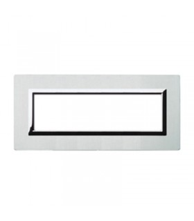 Abdeckrahmen Ave Wahre System 44 Aluminium 7 module, aluminium natur, gebürstet 44PA7ALS