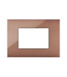 Abdeckrahmen Ave YOUNG44 farbe Havanna 3 module 44PJ03AVN