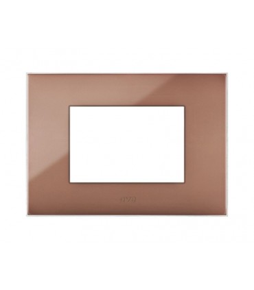 Abdeckrahmen Ave YOUNG44 farbe Havanna 3 module 44PJ03AVN