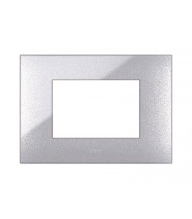 Abdeckrahmen Ave YOUNG44 farbe grau metallisiert 3 plätze 44PJ03GM