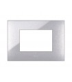 Abdeckrahmen Ave YOUNG44 farbe grau metallisiert 3 plätze 44PJ03GM