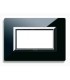Abdeckrahmen Ave Wahre System 44 Glas 4 module absolutes schwarz 44PV4NAL