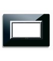 Abdeckrahmen Ave Wahre System 44 Glas 4 module absolutes schwarz 44PV4NAL