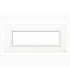 Abdeckrahmen Ave Wahre System 44 Glas 7 module, weiß, glänzend, 44PV7BL