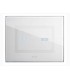 Abdeckrahmen Ave Touch glas 3 module Für 2-befehle, die das verschwinden der farbe Weiß hochglanz-finish 44PVTC02B