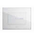 Abdeckrahmen Ave Touch glas 3 module Für 3 bedienelemente versenkbare farbe Weiß hochglanz-finish 44PVTC3BL