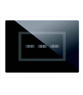 Abdeckrahmen Ave Touch glas 3 module Für 3 bedienelemente versenkbare farbe Schwarz hochglanz-finish 44PVTC3NAL