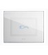 Abdeckrahmen Ave Touch glas 3 module rutschen für steckdosen-System 44 Weiß hochglanz-finish 44PVTCS3