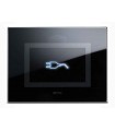 Abdeckrahmen Ave Touch glas 3 module rutschen für steckdosen-System 44 Schwarz hochglanz-finish 44PVTCS3NA