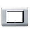 Abdeckrahmen Ave Technopolymer System 44 Alu-rahmen chrom-3 module 44PY03ALS