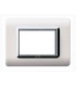 Abdeckrahmen Ave Technopolymer System 44 Weiß chromeinfassung 3 module 44PY03BLC