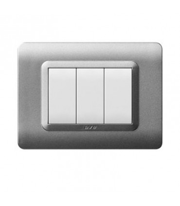 Abdeckrahmen Ave sistema 44 Kunststoff-silber matt 7 Mmoduli 44PY07AO