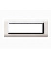 Abdeckrahmen Ave Technopolymer System 44 Weiß chromeinfassung 7 module 44PY07BLC