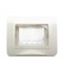 Plaque Selbsttragende Ave system 44, IP55 3 Module, Weiß 44SP03B