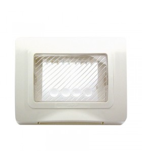 Plaque Selbsttragende Ave system 44, IP55 3 Module, Weiß 44SP03B