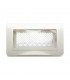 Plaque Selbsttragende Ave system 44, IP55 4 Module, Weiß 44SP04B