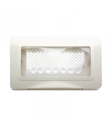 Plaque Selbsttragende Ave system 44, IP55 4 Module, Weiß 44SP04B