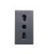 Steckdose bypass 10/16A für die serie civil Ave Noir-System 45 45306/15TS