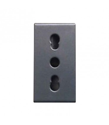 Steckdose bypass 10/16A für die serie civil Ave Noir-System 45 45306/15TS