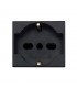 Schuko-steckdose unel bypass universal 10/16A für die serie Ave Noir-System 45 45390/15TS