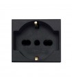 Schuko-steckdose unel bypass universal 10/16A für die serie Ave Noir-System 45 45390/15TS