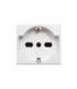 Schuko-steckdose unel bypass universal 10/16A für die serie Ave Banquise-System 45 45B90/15TS