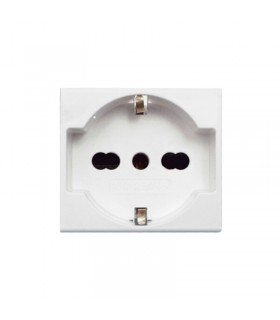 Schuko-steckdose unel bypass universal 10/16A für die serie Ave Banquise-System 45 45B90/15TS
