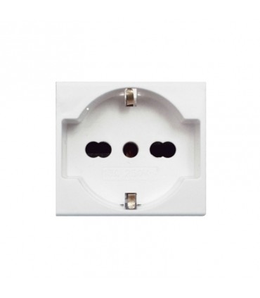 Schuko-steckdose unel bypass universal 10/16A für die serie Ave Banquise-System 45 45B90/15TS