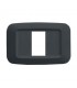 Abdeckrahmen Ave in technopolymer Yes 45 1 Module grau noir 45PY01GN