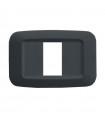 Abdeckrahmen Ave in technopolymer Yes 45 1 Module grau noir 45PY01GN