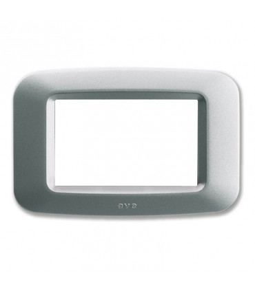 Abdeckrahmen aus kunststoff Ave Banquise-System 45 3 Module Silber matt 45PY03AO