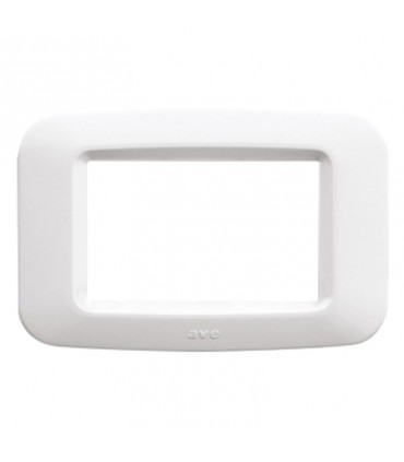 Abdeckrahmen aus kunststoff Ave Banquise-System 45 3 Module, Weiß, glänzend, 45PY03BB