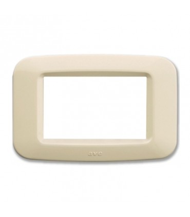 Abdeckrahmen Ave in technopolymer Yes 45 3 Module, weiß glänzend Blanc 45PY03BP