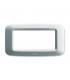 Abdeckrahmen aus kunststoff Ave Banquise-System 45 4 Module Silber matt 45PY04AO
