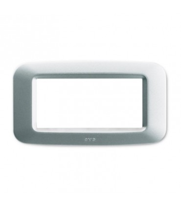 Abdeckrahmen aus kunststoff Ave Banquise-System 45 4 Module Silber matt 45PY04AO