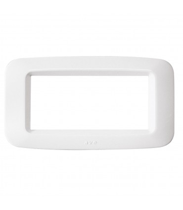 Abdeckrahmen aus kunststoff Ave Banquise-System 45 4 Module, Weiß, glänzend, 45PY04BB