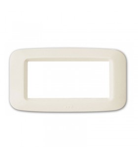 Abdeckrahmen Ave in technopolymer Yes 45 4 Module, weiß glänzend Blanc 45PY04BP