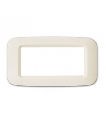 Abdeckrahmen Ave in technopolymer Yes 45 4 Module, weiß glänzend Blanc 45PY04BP